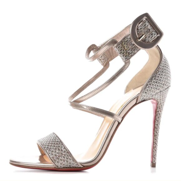 COPY - New Christian Louboutin Glitter Platinum Heels